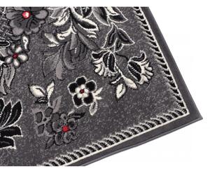 Kusový koberec PP Kvetiny sivý atyp 100x300cm