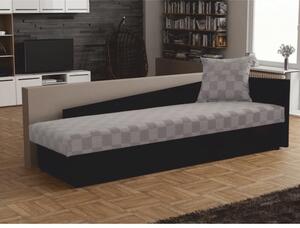 Jednolôžková posteľ (váľanda) 80 cm Jeannine (sivá + čierna) (s úl. priestorom) (P). Vlastná spoľahlivá doprava až k Vám domov. 808548