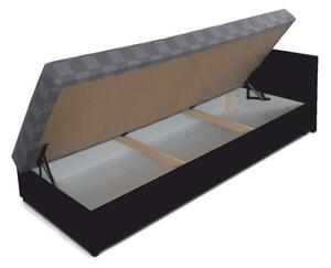 Jednolôžková posteľ (váľanda) 80 cm Jeannine (sivá + čierna) (s úl. priestorom) (P). Vlastná spoľahlivá doprava až k Vám domov. 808548