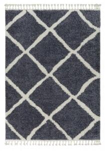 Kusový koberec Shaggy Cross šedý 80x150cm