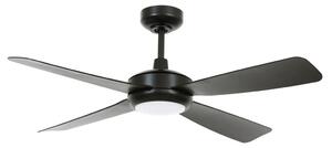 Stropný ventilátor Slipstream s osvetlením, čierny, tichý – Beacon Beacon Lighting, Slipstream, stmievateľné, Čierna, Obývacia izba, Plast, Moderný