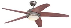 Stropný ventilátor Bendan LED, drevo, tichý – Westinghouse Westinghouse, Bendan, stmievateľné, Hnedá / Hrdzavá, Obývacia izba, Drevo, Moderný