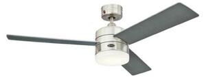 Stropný ventilátor Alta Vista s LED osvetlením, grafitová farba, drevo – Westinghouse, Alta Vista, Čierna, Obývacia izba, Drevo, Moderný