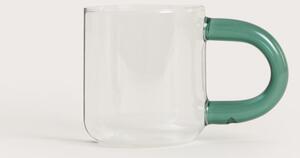 Hrnček FLUFF priesvitný / zelený 772238 360 ml