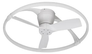 Stropný ventilátor Nepal Mini LED, aplikácia, biely – Mantra Mantra Iluminación, Nepal Mini, stmievateľné, Biela, Obývacia izba, Kov, Moderný