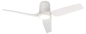 Stropný ventilátor Ushuaia s LED osvetlením, biely, tichý DC, CCT – Mantra Mantra Iluminación, Ushuaia, stmievateľné, Biela, Obývacia izba, Plast, Moderný