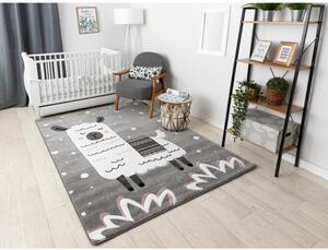 Detský kusový koberec Lama sivý 160x220cm