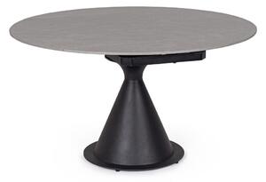 JONNI čierny rozkladací jedálenský stôl D85-135cm