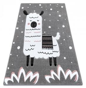 Detský kusový koberec Lama sivý 160x220cm