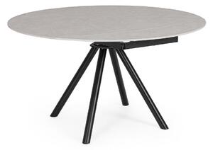 RAUNI svtelo sivý rozkladací jedálenský stôl D87/135cm