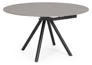 RAUNI čierny rozkladací jedálenský stôl D87/135cm