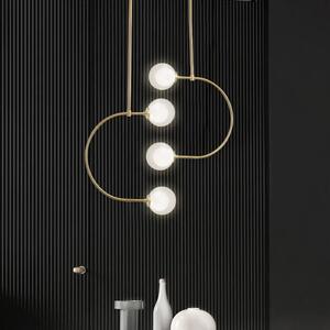 Toolight - Závesná stropná lampa Sphera - zlatá - APP639-4CP