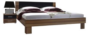 Manželská posteľ 160 cm Verwood Typ 51 (orech + čierna) (s noč. stolíkmi). Vlastná spoľahlivá doprava až k Vám domov. 602014