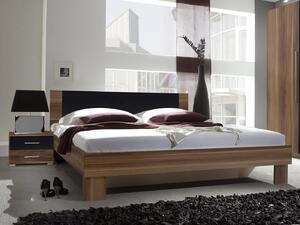 Manželská posteľ 180 cm Verwood Typ 52 (orech + čierna) (s noč. stolíkmi). Vlastná spoľahlivá doprava až k Vám domov. 602015