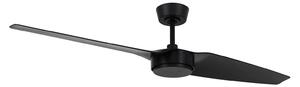 Stropný ventilátor Condor, čierny, DC, tichý, Ø 137 cm – Beacon Beacon Lighting, Condor, Čierna, Obývacia izba, Plast, Moderný