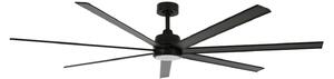 Stropný ventilátor Atlanta s osvetlením, čierny, DC, tichý – Beacon Beacon Lighting, Atlanta, stmievateľné, Čierna, Obývacia izba, Hliník, Moderný