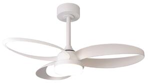 Stropný ventilátor Infinity LED, biely, DC, tichý, CCT – Mantra Mantra Iluminación, Infinity, stmievateľné, Biela, Obývacia izba, Plast, Moderný