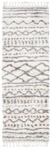 Kusový koberec shaggy Aron krémovo sivý atyp 2 60x200cm
