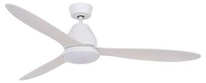 Stropný ventilátor Whitehaven s osvetlením, biely, tichý – Beacon Beacon Lighting, Whitehaven, stmievateľné, Biela, Obývacia izba, Plast, Moderný