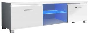 TV stolík/skrinka Linerad (biela + extra vysoký lesk biely) (s osvetlením). Vlastná spoľahlivá doprava až k Vám domov. 808385