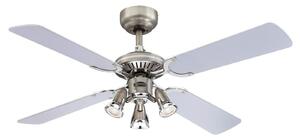 Ventilátor Princess Euro 3-pl. strieborný/grafitový – Westinghouse Westinghouse, Princess Euro, Sivá, Obývacia izba, Drevo