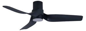 Stropný ventilátor Nautica so svetlom, čierny, tichý – Beacon Beacon Lighting, Nautica, stmievateľné, Čierna, Obývacia izba, Plast, Moderný