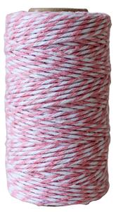 Bavlnený špagátik 50 m – Pink / White