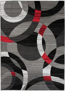 Kusový koberec PP Alex sivočervený 250x350cm