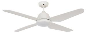 Stropný ventilátor Aria LED, biely, tichý, 122 cm – Beacon Beacon Lighting, Aria, Biela, Obývacia izba, Plast, Moderný