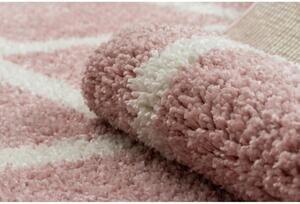 Kusový koberec Shaggy Ariso ružový 70x300cm