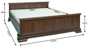 Manželská posteľ 160 cm Kraz KLS (s roštom). Vlastná spoľahlivá doprava až k Vám domov. 779494