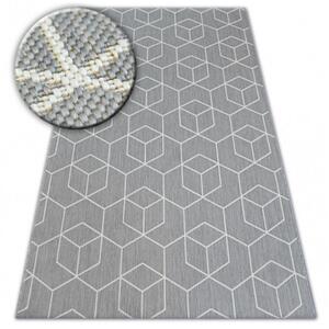 Kusový koberec Kocky 3D sivý 140x200cm