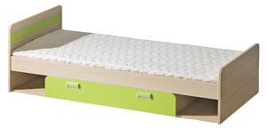 Jednolôžková posteľ 80 cm Lavendon L13 (s roštom) (zelená). Vlastná spoľahlivá doprava až k Vám domov. 605013