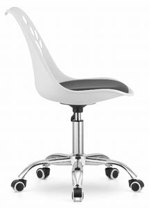 Bielo-čierna kancelárska stolička PRINT