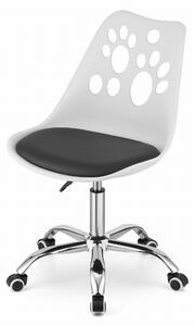Otočná stolička PRINT - čierno-biela