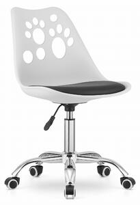Otočná stolička PRINT - čierno-biela