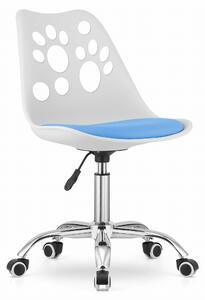 PreHouse Otočná stolička PRINT - biela a modrá