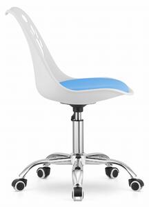 PreHouse Otočná stolička PRINT - biela a modrá