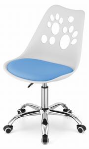 Dekorstudio Detská stolička LABKY k písaciemu stolu - bielo modrá