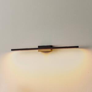 Nástenné svietidlo Quitani LED Tolu, čierne, šírka 65 cm
