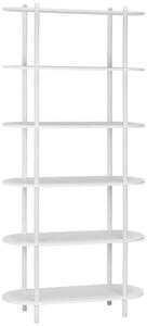REGÁL, biela, železo, 90/160/30 cm PBJ - Online Only drobný nábytok, Online Only