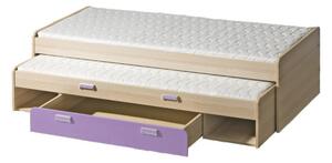 Rozkladacia posteľ 80 cm Lavendon L16 (s roštami) (fialová). Vlastná spoľahlivá doprava až k Vám domov. 605099