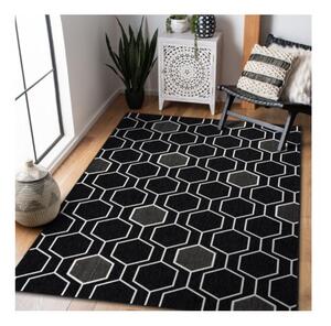 Kusový koberec Hexa čierny 80x150cm