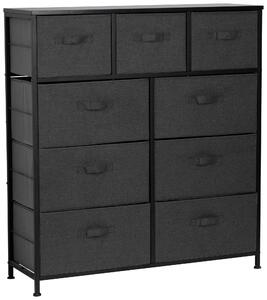 KOMODA, čierna, tmavosivá, 96/104/30 cm PBJ - Komody, Online Only