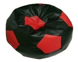 Sedací vak čierno červená futbalová lopta TiaHome