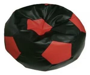Sedací vak malá čierno červená futbalová lopta TiaHome