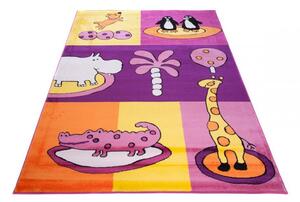 Detský kusový koberec Bany fialový 80x150cm
