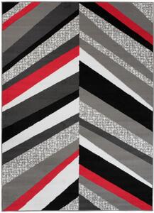 Kusový koberec PP Rico sivočervený 160x229cm