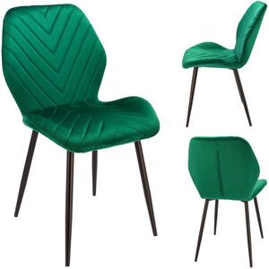 Dekorstudio Zamatová jedálenská stolička MILARE zelená