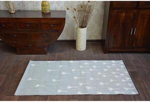 Kusový koberec Kvietky sivý 140x200cm